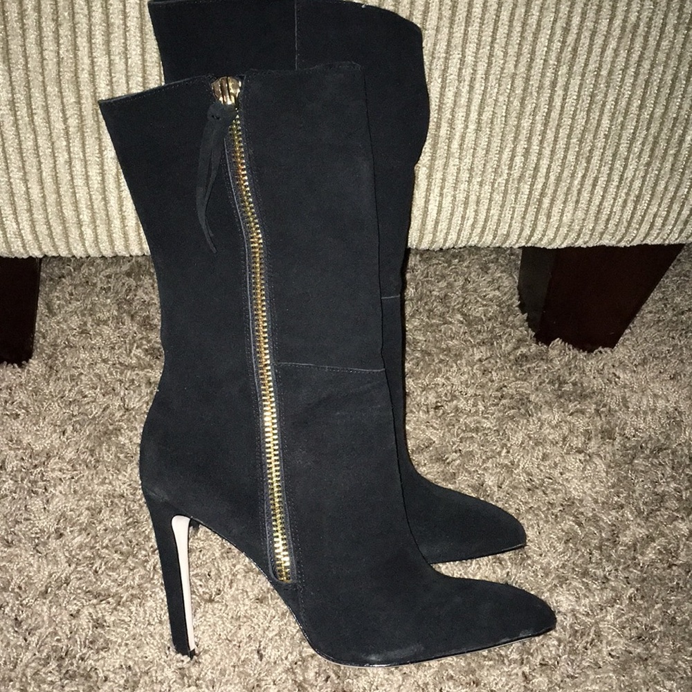 Nieman marcus brand NWT real suede calf hi boots